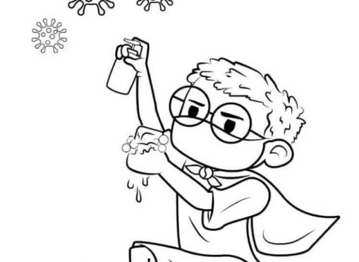 Dibujar para que los niños coloreen en la cuarentena. Foto: Cortesía