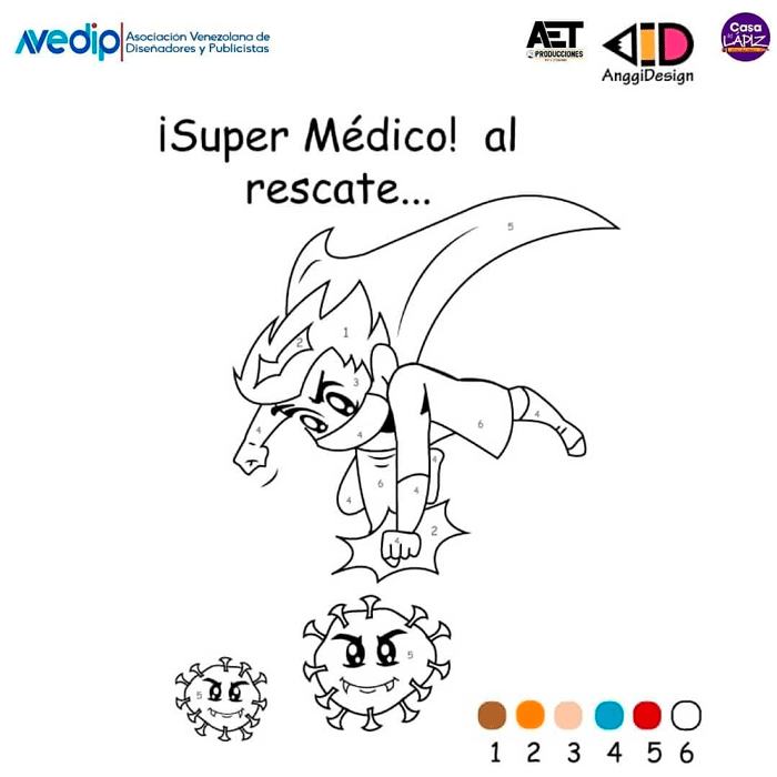 Dibujos para que los niños coloreen en la cuarentena. Foto: Cortesía