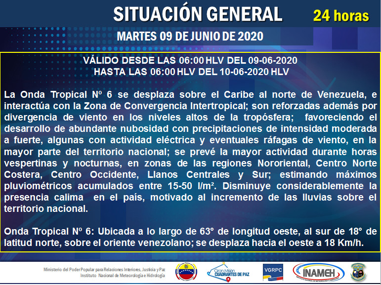 tormenta eléctrica inameh 9 de junio