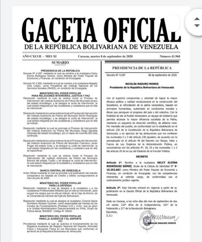 gaceta oficial