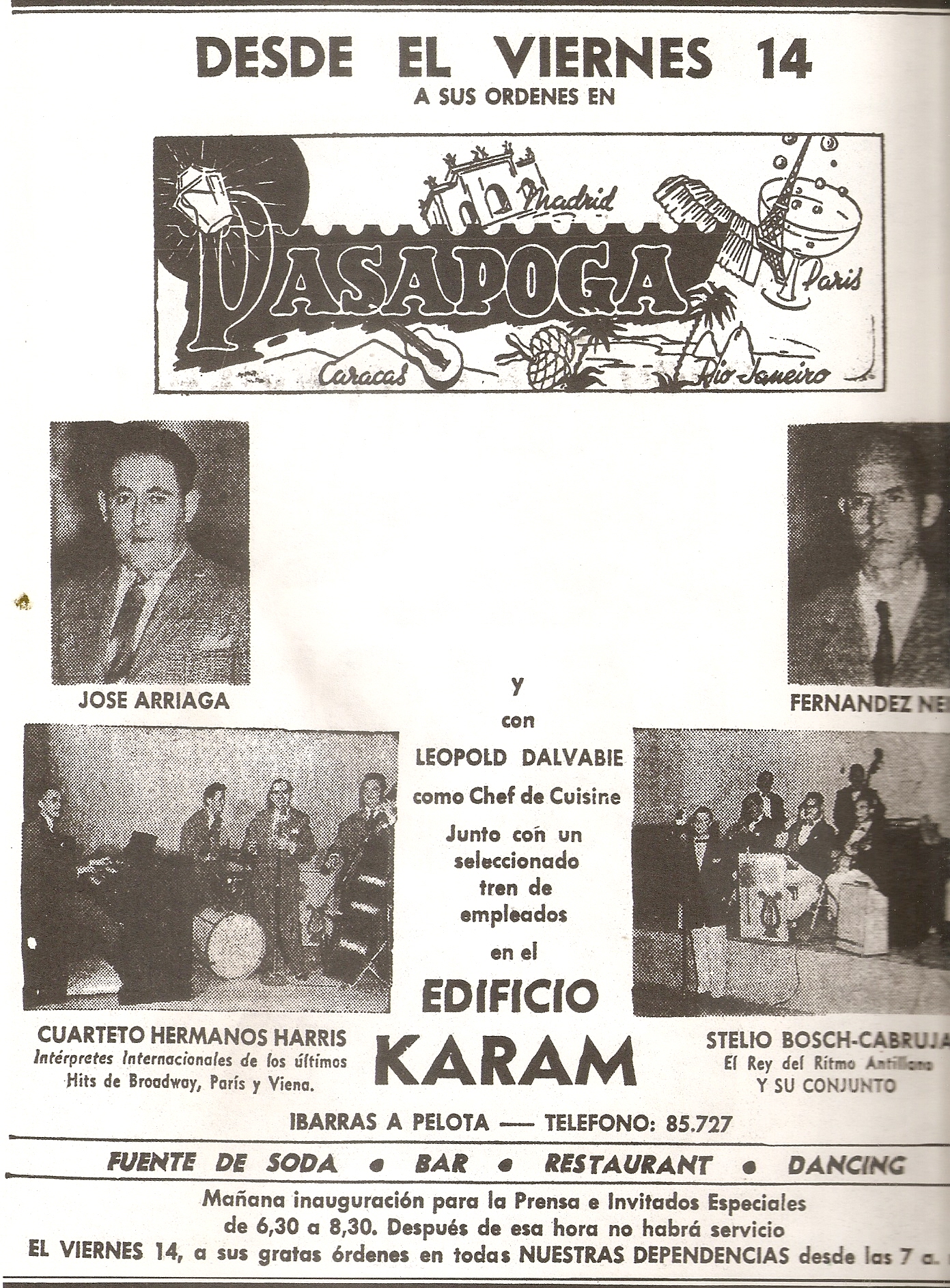 Alberto Veloz vida nocturna