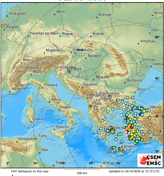 Fuerte sismo en Samos