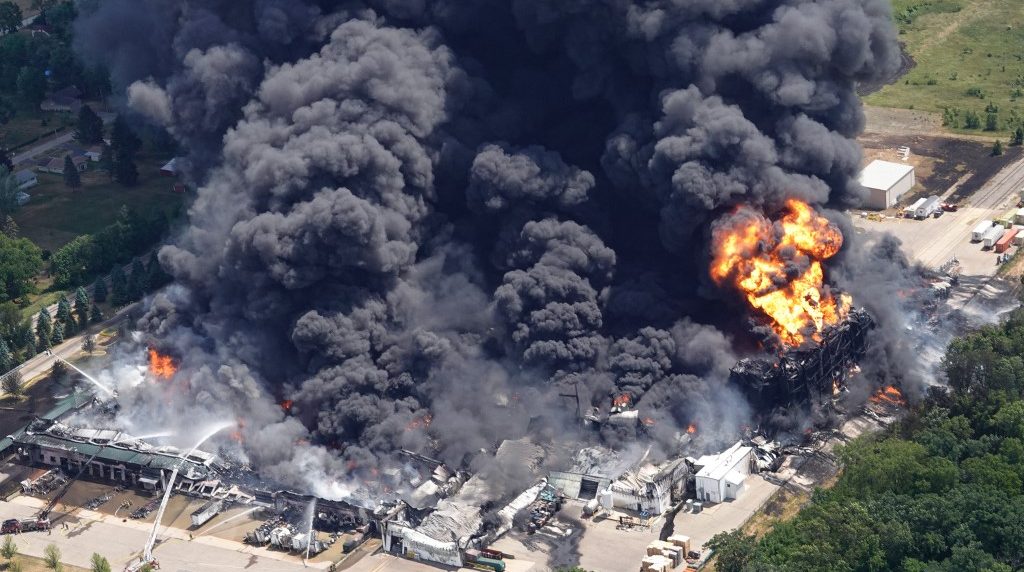 enorme incendio