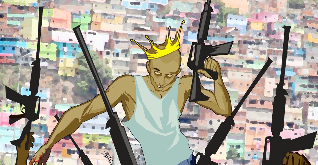 Coqui, uno de los reyes de territorios populares en el oeste de Caracas. Ilustración: Daniel Hernández