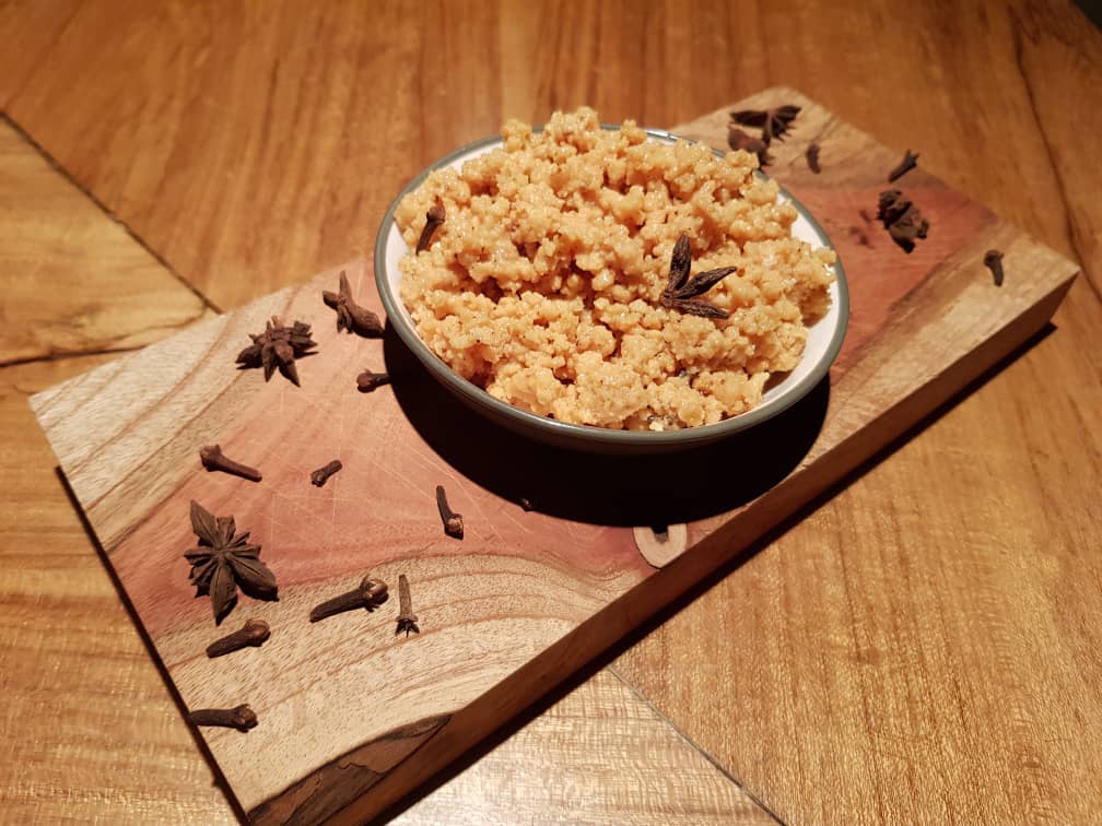 dulce de leche cortada