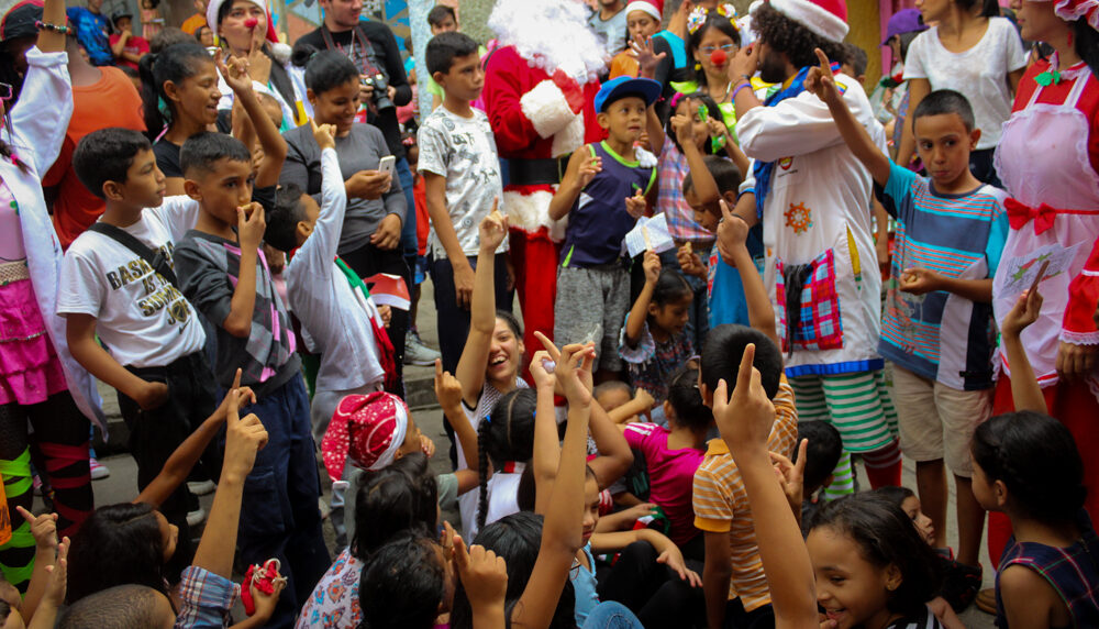 Santa en las calles