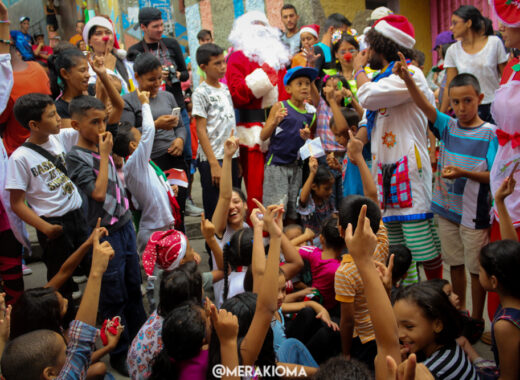 Santa en las calles