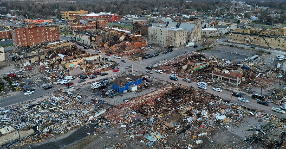 Tornados en Kentucky. Foto: Olson/AFP
