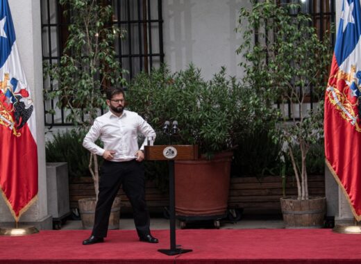 Boric en primera rueda de prensa AFP