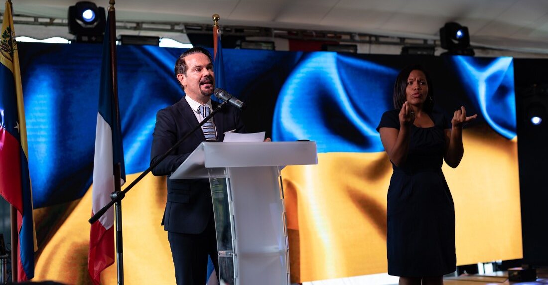 Embajador de Francia Romain Nadal en Dia Nacional de Francia, Caracas. Foto: Douglas Olivares