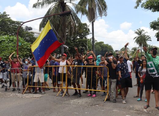 Venezolanos migrantes presionan en Tapachula Chiapas, México