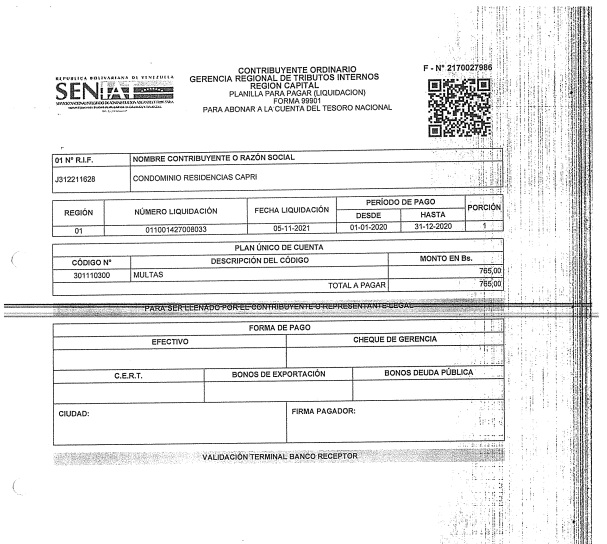 Condominios tiemblan ante el SENIAT