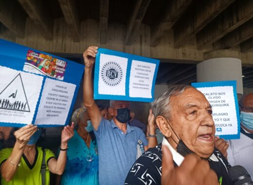 Jubilados Banco Central de Venezuela protestan