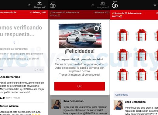 Toyota no está rifando ningún carro