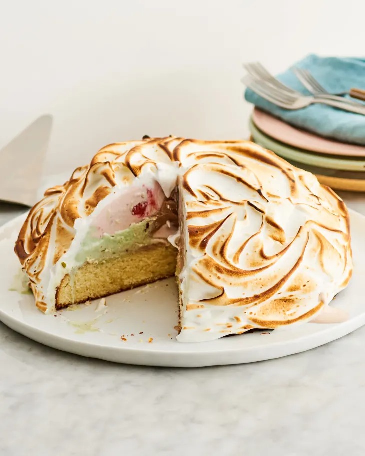 Baked Alaska platos de los 80
