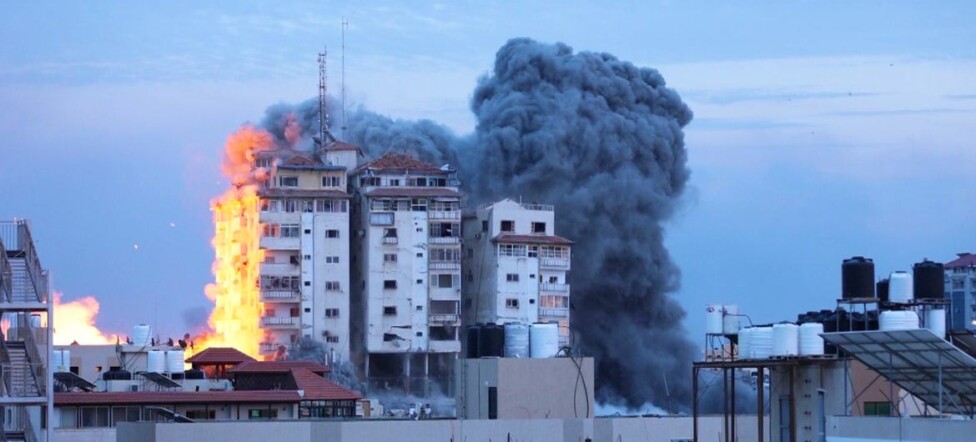 Gaza en llamas foto ONU vía IPS