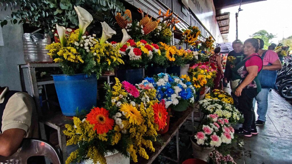 Las flores en el día de los muertos