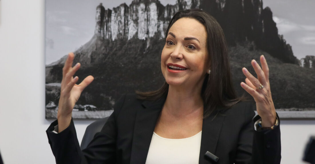 María corina Machado, en entrevista con Omar Lugo el 7 de diciembre de 2023