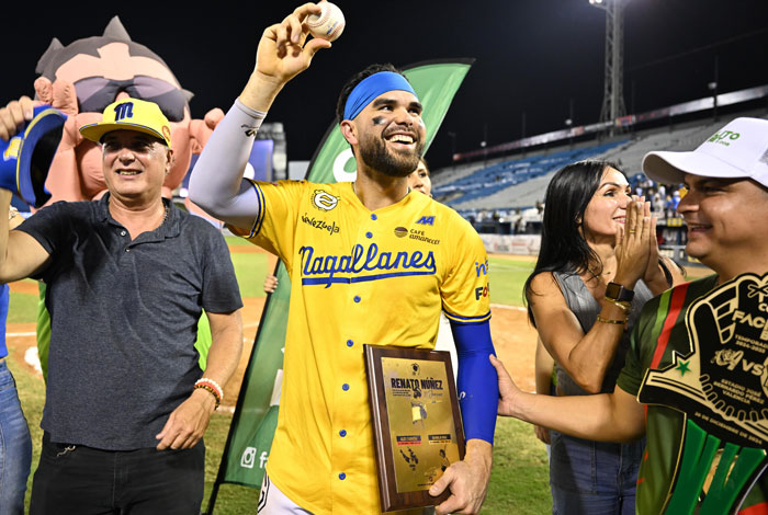 Renato Núñez empató el récord de jonrones de Alex Cabrera en la LVBP