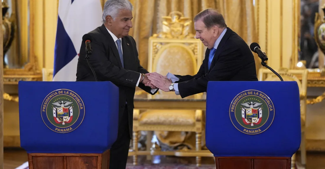 Edmundo con el presidente de Panamá