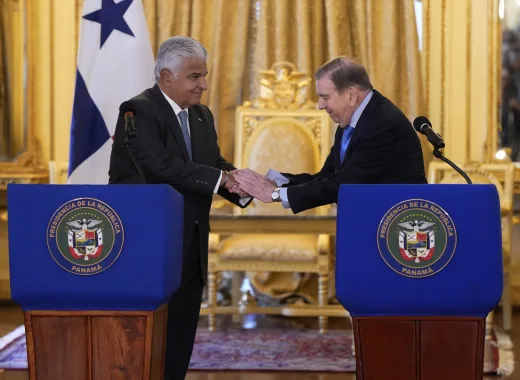 Edmundo con el presidente de Panamá