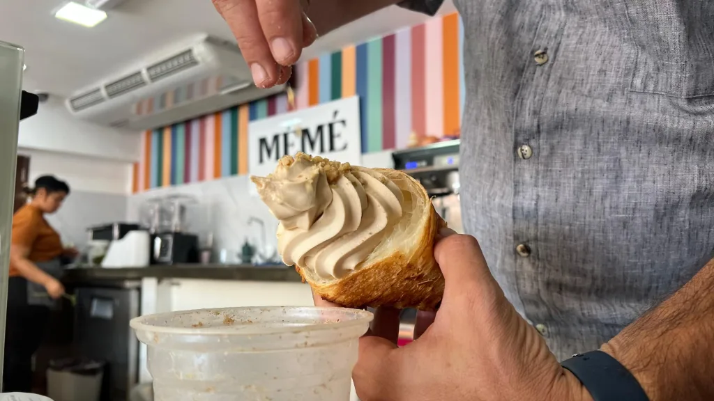 croissant con helado