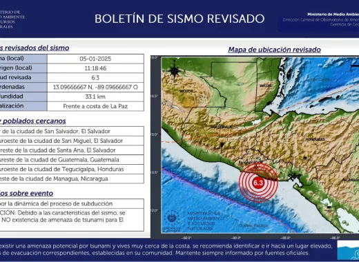 Sismo de 6,3 afectó a 4 países de Centroamérica este domingo