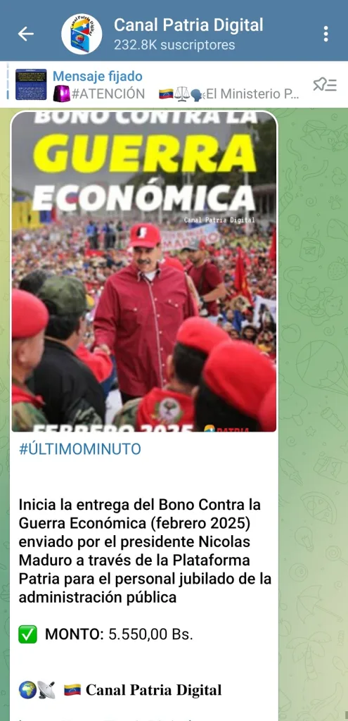 bono de guerra económica