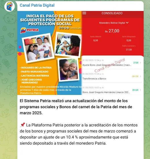 bonos del sistema patria marzo 2025