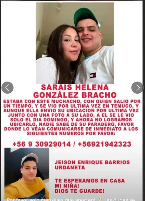 Chile: venezolana de 23 años es asesinada a puñaladas por su pareja 