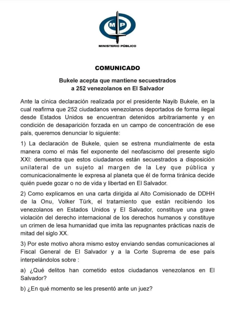 Tarek William Saab le responde a Bukele