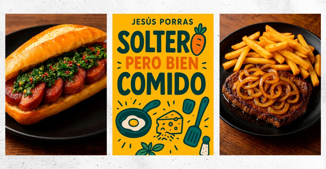 "Soltero pero bien comido": un libro con 21 recetas fáciles para quienes viven solos