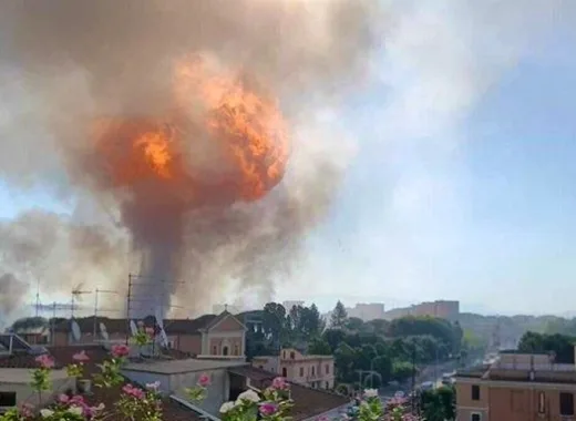 Enorme explosión en gasolinera en Roma deja al menos 45 heridos graves (video)