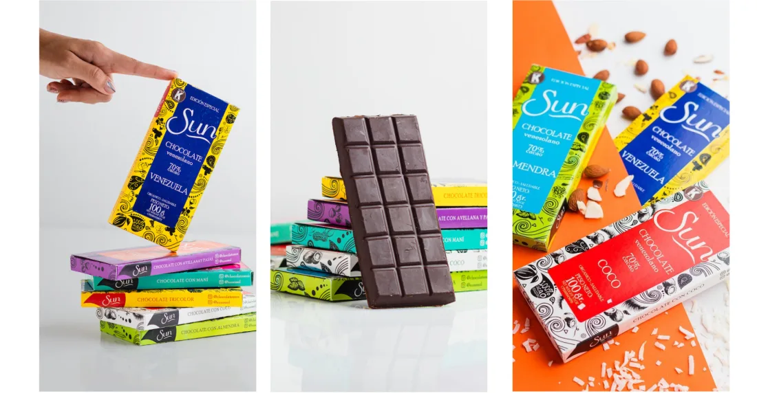 Chocolates Sun: veganos, sin azúcar, gluten, lácteos ni aditivos y hechos en Venezuela