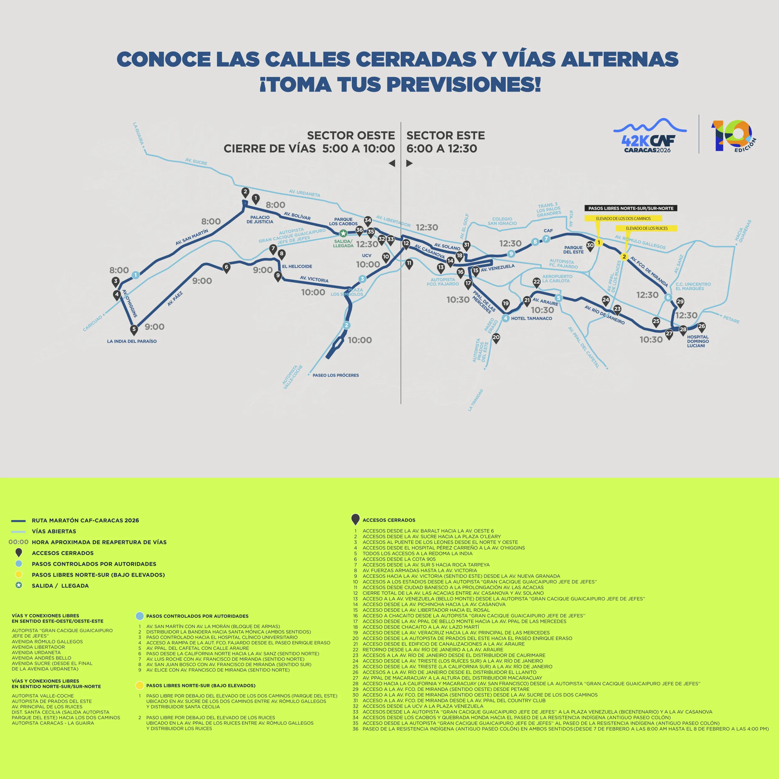 caf calles cerradas 
