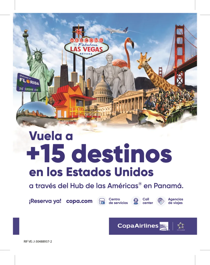 Copa Airlines ofrece la mayor cobertura de destinos en Estados Unidos desde Venezuela