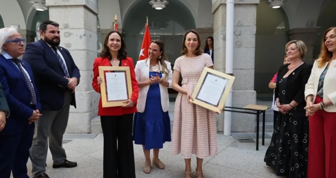María Corina Machado recibe la Llave de Oro y la Medalla de Oro en Madrid