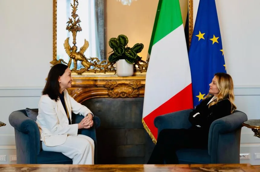 Giorgia Meloni y María Corina Machado conversaron en Roma sobre Venezuela