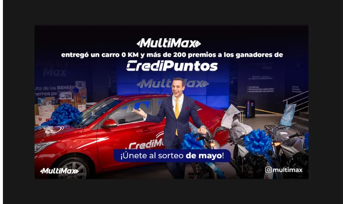 MultiMax entregó un carro 0 km y más de 200 premios a los ganadores del concurso CrediPuntos