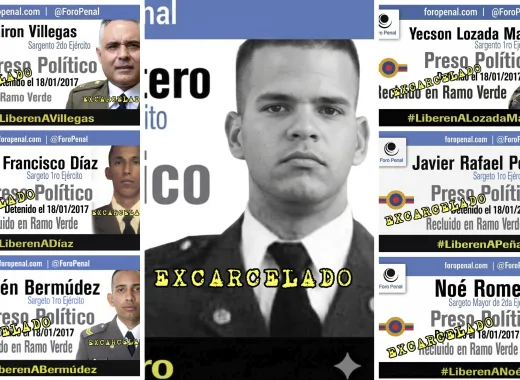 Liberan a militares presos desde 2017 por el llamado "caso de los paracaidistas"
