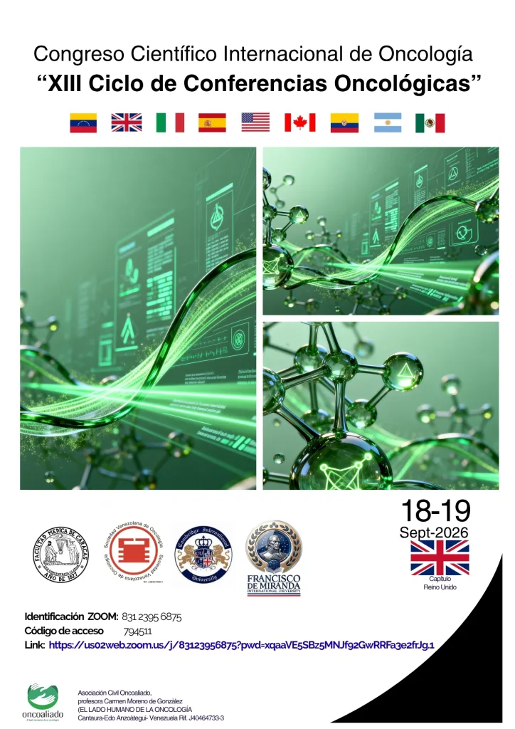 El 18 y 19 de septiembre, la asociación civil Oncoaliados efectuará a décima tercera edición del Congreso Científico Internacional de Oncología y del Ciclo de Conferencias Oncológicas Capítulo Inglaterra, que tendrá actividades tanto presenciales como vía streaming.