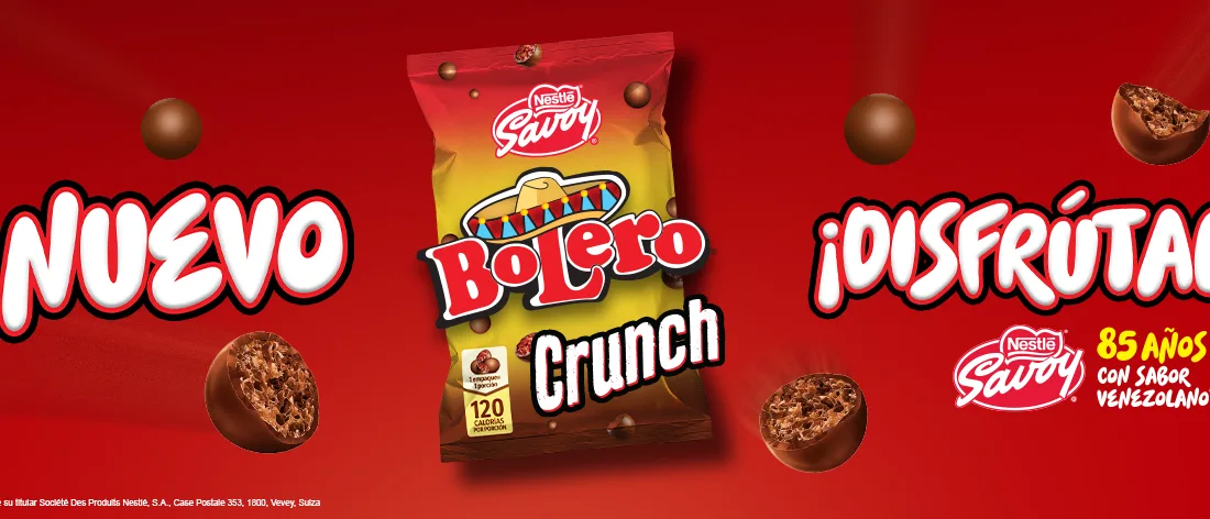 En el marco de su 85° aniversario, Savoy, marca de Nestlé en Venezuela, anuncia el regreso de Bolero con una nueva propuesta: Bolero Crunch. El lanzamiento combina el valor emocional de un producto recordado por los venezolanos con una experiencia renovada, más crujiente, pensada para conectar tanto con quienes crecieron con la marca como con nuevas generaciones de consumidores.