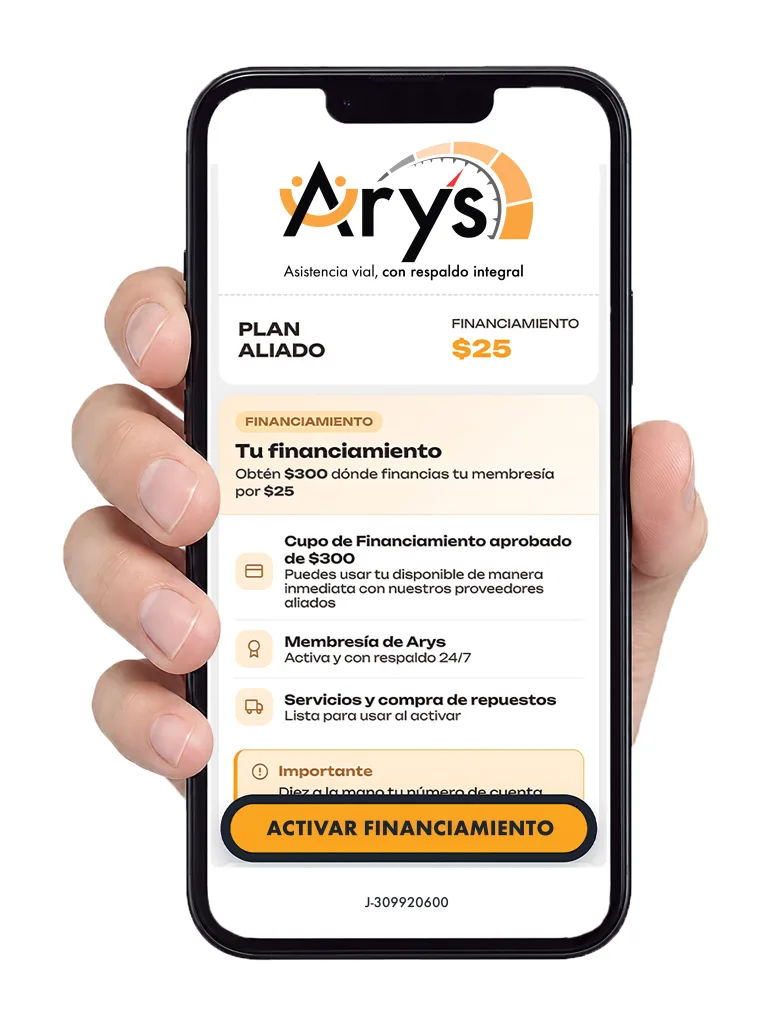 Su principal elemento diferenciador es un mecanismo de financiamiento propio —asociado a las membresías de Arys Club— para cubrir gastos automotores sin necesidad de pagar de contado. Este beneficio no es exclusivo para emergencias o servicios de grúa, sino que permite financiar desde mantenimientos rutinarios, como un cambio de aceite, repuestos, reparaciones y hasta el lavado del vehículo en cualquier aliado comercial