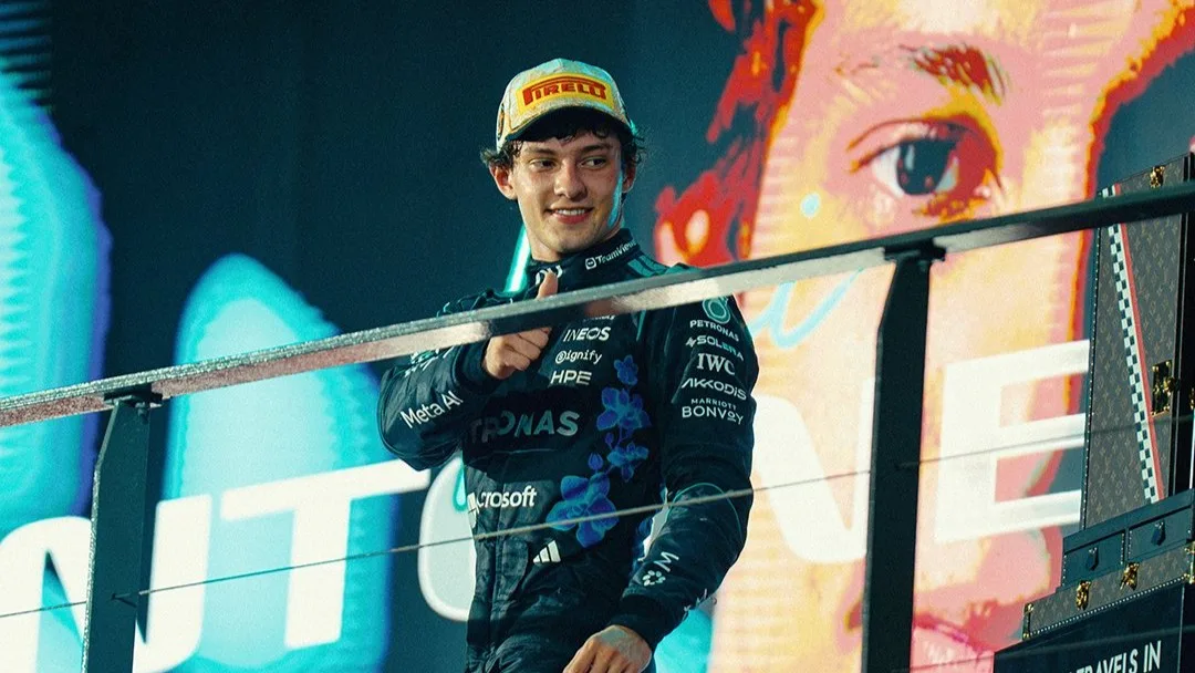 Si George Russell termina 9no o menos, y Lewis Hamilton termina 5to o menos, Kimi Antonelli podría coronarse como Campeón de la F1 en el GP de Estados Unidos. Foto: Mercedes